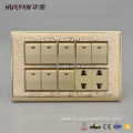 Latest superior quality 6 gang switch 2 socket